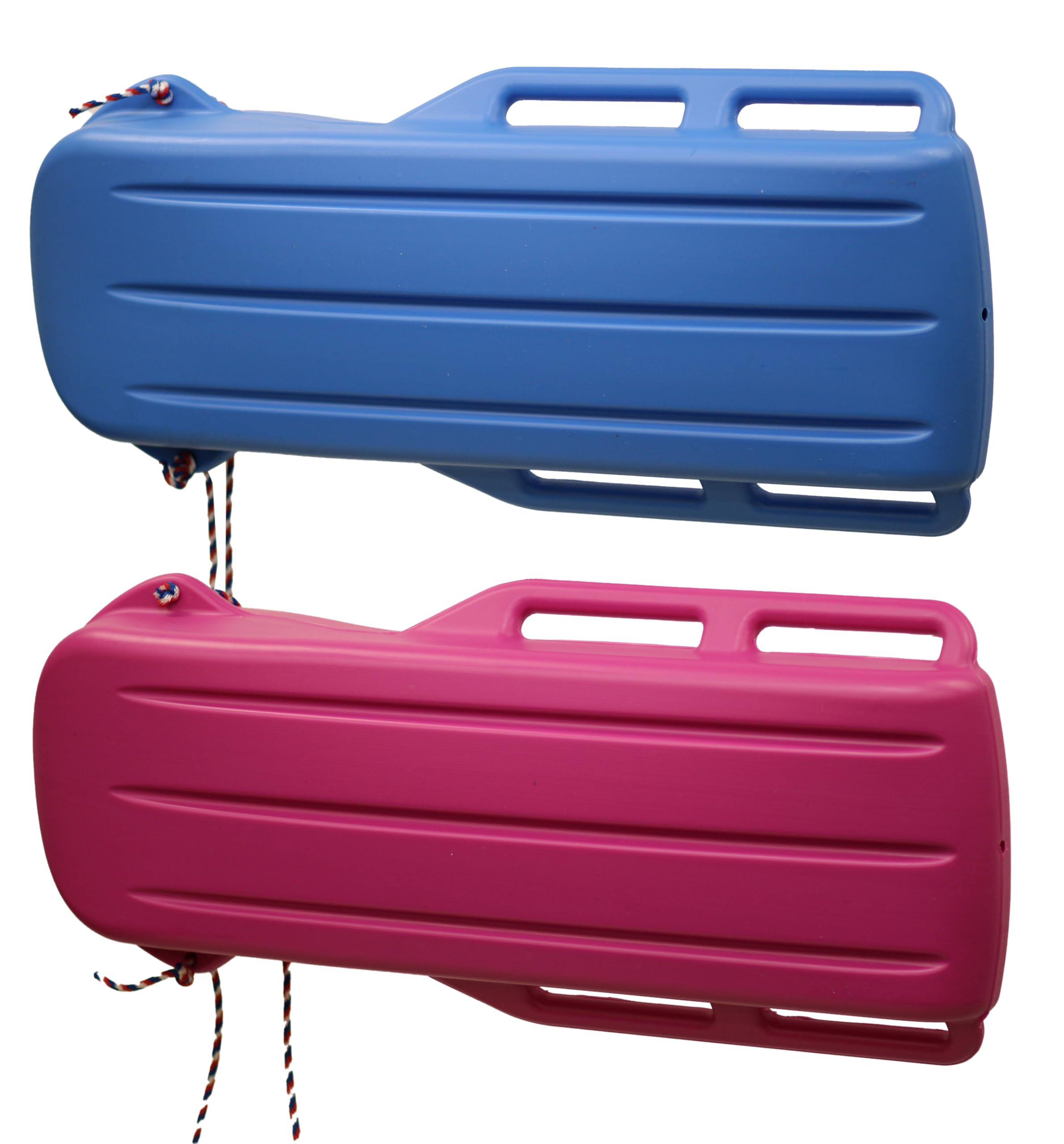 The Original Retro Racer Snow Sled by Confer Plastics, Cool Blue & Polar Pink Color, Durable Design for All Ages, Made in USA, Available in 2 Pack for Double Fun