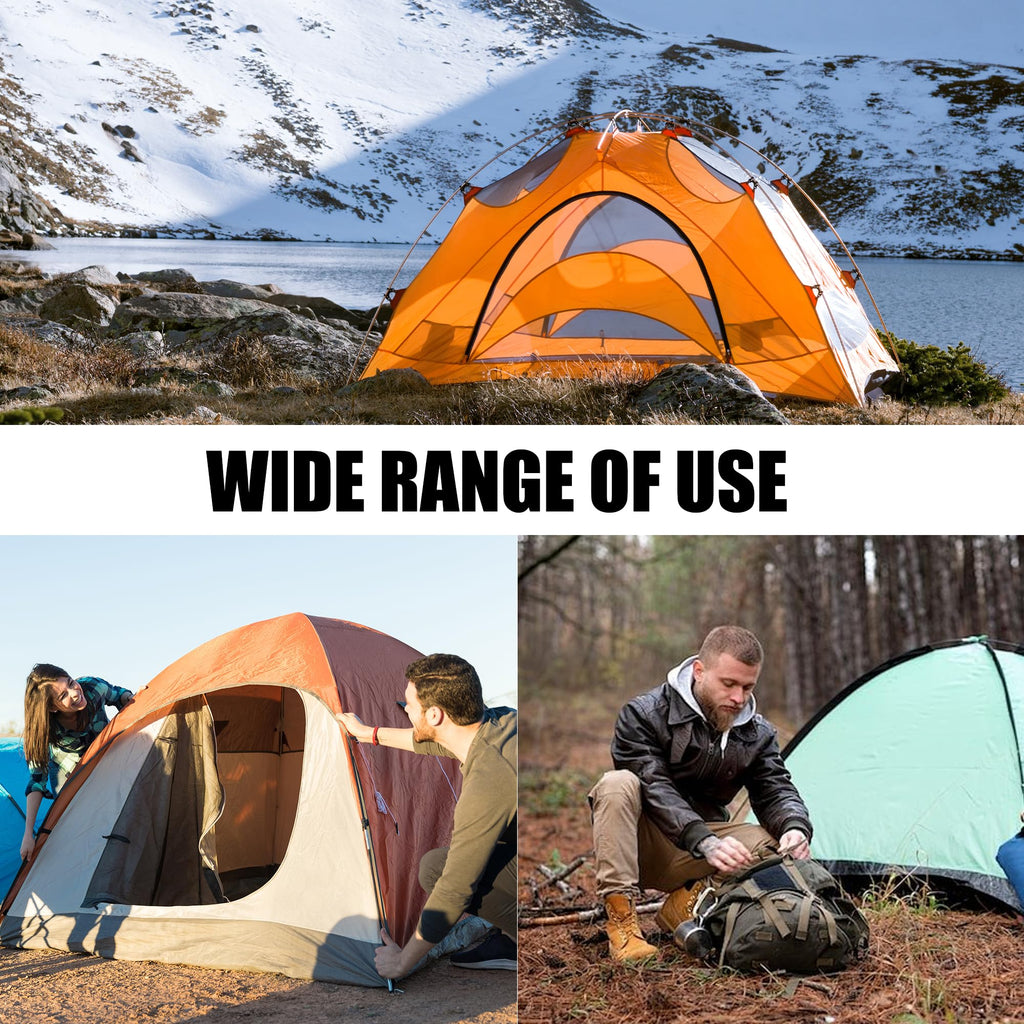 14 Pcs Ice Anchor Tool Kit, Universal Ice Fishing Anchor Tool with Ice Anchor Drill Adapter, 6Pcs Ice Fishing Tent Stakes,6Pcs Rope Hanger, 1/4" Adapter Head for Setting Up Ice Fishing Shelter Tent